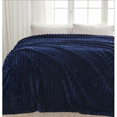 5*6 Soft warm Fleece Blanket - Navy Blue