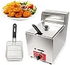 6L Stainless Steel Commercial Gas Deep Fryer - Stainless Steel