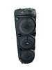portable Bluetooth party speaker with microphone, built-in DJ lighting