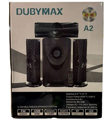 A2. DUBYMAX 3.1 Bluetooth Home Speaker Woofer System - Black