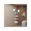 Adjustable Multi Corner Shelf Bathroom Organizer Storage Rack -White.