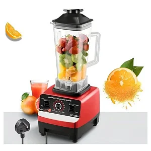 SILVER CREST Commercial Blender For Heavy Duty Works & Business - 4500W - Red/Black