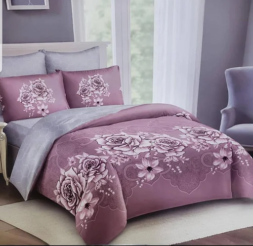 6x6 4pc Duvet Set (1bedsheet,1duvet,2pillowcases) - Multicolor