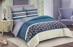 6x6 4pc Duvet Set (1bedsheet,1duvet,2pillowcases) - Multicolor