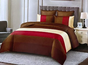 6x6 4pc Duvet Set (1bedsheet,1duvet,2pillowcases) - Multicolor