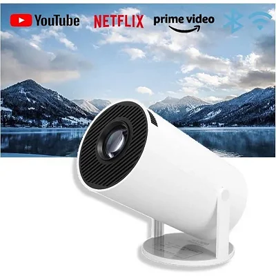Mini Projector with and Bluetooth, Portable Smart Projector 1080P Support