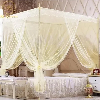 4x6 Mosquito net With 4 Stands - Cream