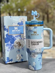 1200ml Floral Stanley Quencher H2.0 Tumbler With Straw , Gift Travel Mug - Multicolor (Copy)