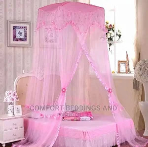 Square Top Hanging Mosquito Net - Pink