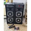 Amplifier Pair Of Speakers With 2 Wireless Microphone Used When Directly Connected To Electricity Or Solar Guitar And Mic Inputs Bluetooth Flash Card Aux Inputs Very Loud Speaker - Multicolor