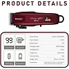 Kemei Rechargeable Saloon Hair Clipper Beard Shaver Hair Trimmer Shaving Machine - Maroon