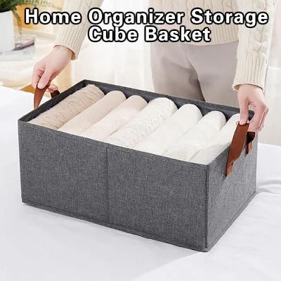 Versatile Fabric Home Organizer Storage Cube Basket