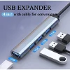 Type C USB 2.0 HUB 4 Port Multi Splitter Adapter,Hi-Speed 4 Port Hub