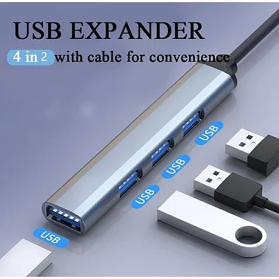 Type C USB 2.0 HUB 4 Port Multi Splitter Adapter,Hi-Speed 4 Port Hub