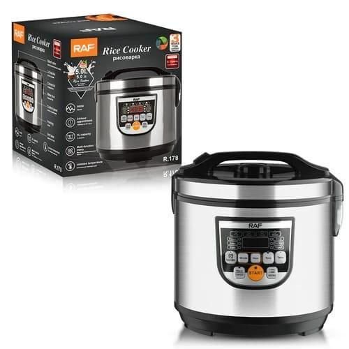 RAF 5 Litres 5L Digital Electric Rice cooker -Silver