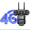 Waterproof Wireless 4G Camera Outdoor 12V WiFi Camera WiFi Network Home Security Motion System V380 Pro P2P Three Lens IP Camera