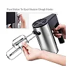 Hoffmans Hand Mixer Stainless Steel With Beaters & Dough Hook - Black /Silver