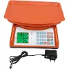 30Kg Rechargeable Price Computing Table Top, Postal Weighing Scale - Orange