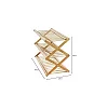 Bamboo 3 Layer Shoe Rack-Foldable Shoe Rack