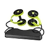 Revoflex Portable Ab Roller with Dual Wheels & Knee Pad - Multicolor