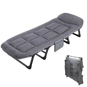 Portable Foldable Adjustable Camping Bed Mattress With Reclining Pillow