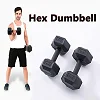 A Pair Of 2pcs  Each 10kg Weight  Exercise Dumbbells / Dumbells - Black/Silver