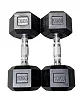 A Pair Of 2pcs  Each 10kg Weight  Exercise Dumbbells / Dumbells - Black/Silver