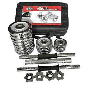 30kg Chrome Anti Rust Dumbbells / Dumbells Set -Silver