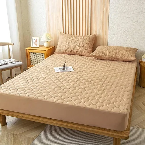 5*6 Quilted Water Proof Mattress Protector- Brown