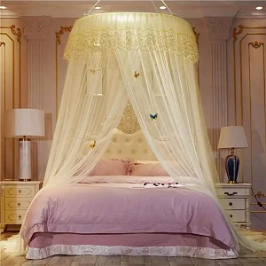 6x6 Round Hanging Mosquito Net - Cream