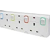 G & T 4 Way Extension Cable - White