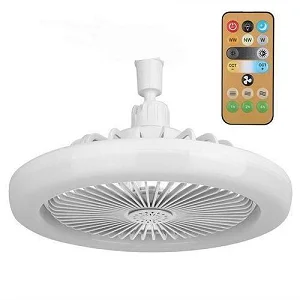 Small Fan Light Silent Ceiling Fan with LED Light Adjustable Color