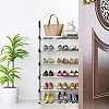 5-Tiers Shoe Rack Storage Organizer 15 Pairs Large Capacity - Black