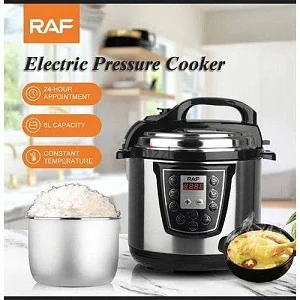 RAF Electric Multi-Cooker / Pressure Cooker (6Litres) - Silver