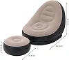 Inflatable Flocking Air Chair With FootrestBlow Up Couch,Inflatable Chair,Inflatable Couch