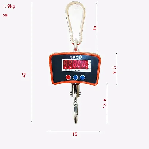 500kg/1100lb Digital Rechargeable Hanging Scale Industrial Crane Scale with Precision Sensor Suitable for Farm Weighing, Outdoor Fishing Scale Game Weighing.