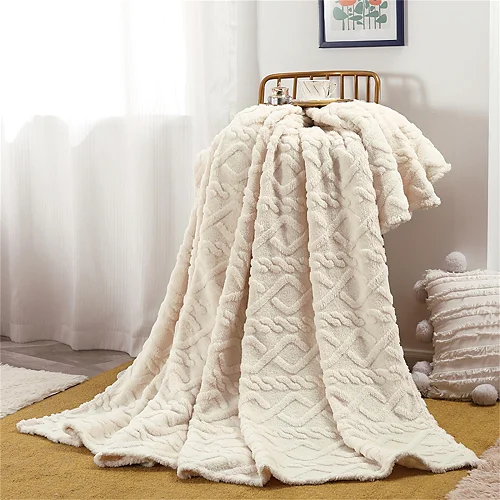6x6 Ultra Soft Warm Throw Fleece Blanket - Multi color