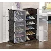 6 door Plastic shoe rack 24 pairs - White