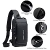 Anti-Theft Sling Bag Chest Bag with USB Port, Crossbody Backpack, Daypack Waterproof, Travel Shoulder Bag Crossbody Chest Bag