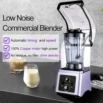 4l Multi-Function Blender, Ice Breaker with 8mm Thick Soundproof Lid, Silent BlenderWall Breaker with Lid