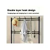 5 Tiers Coat Rack Shoe Rack With Coat/ Bags Hook -  Black