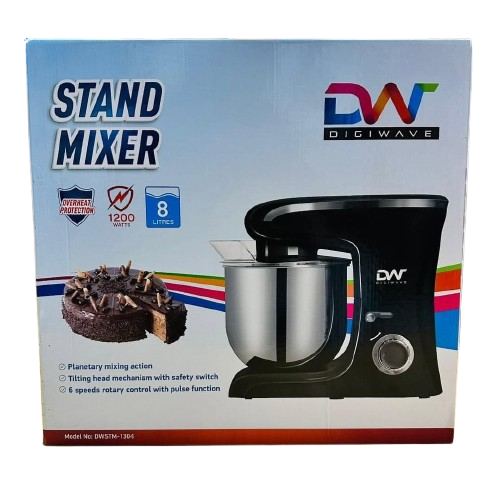 8L Electric Digiwave stand mixer -1304 - black