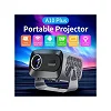 High-Definition Portable Smart Projector with Adjustable Stand - Grey