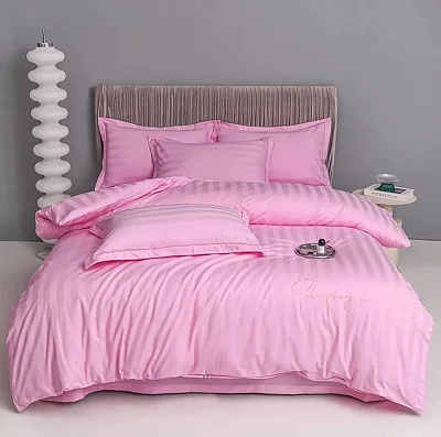 6x6 6pcs Fitted Bedsheets (1 Fitted, 1 Flat Bedsheet  With 4 Pillowcases )- pink