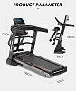 Foldable Motorized Treadmill/ Walking Pad With Massager And Display - Black