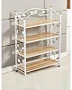 4-tier Metal Stands Storage Shoe Rack - white