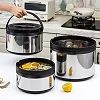 3PCs Stainless Steel Lunch Box Warmers 2.5L, 5L, 8L-  Silver