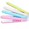 Mini Portable Hair Straightener Curling Iron- Multicolor