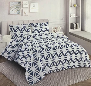 6x6 4pcs Tufted Fleece Duvet Set (1 Duvet, Bedsheet, 2 Pillowcases) - Multicolor