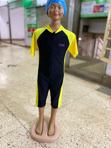 Kids swimsuit with cap ( 5 - 11 years)  - Multi color prints